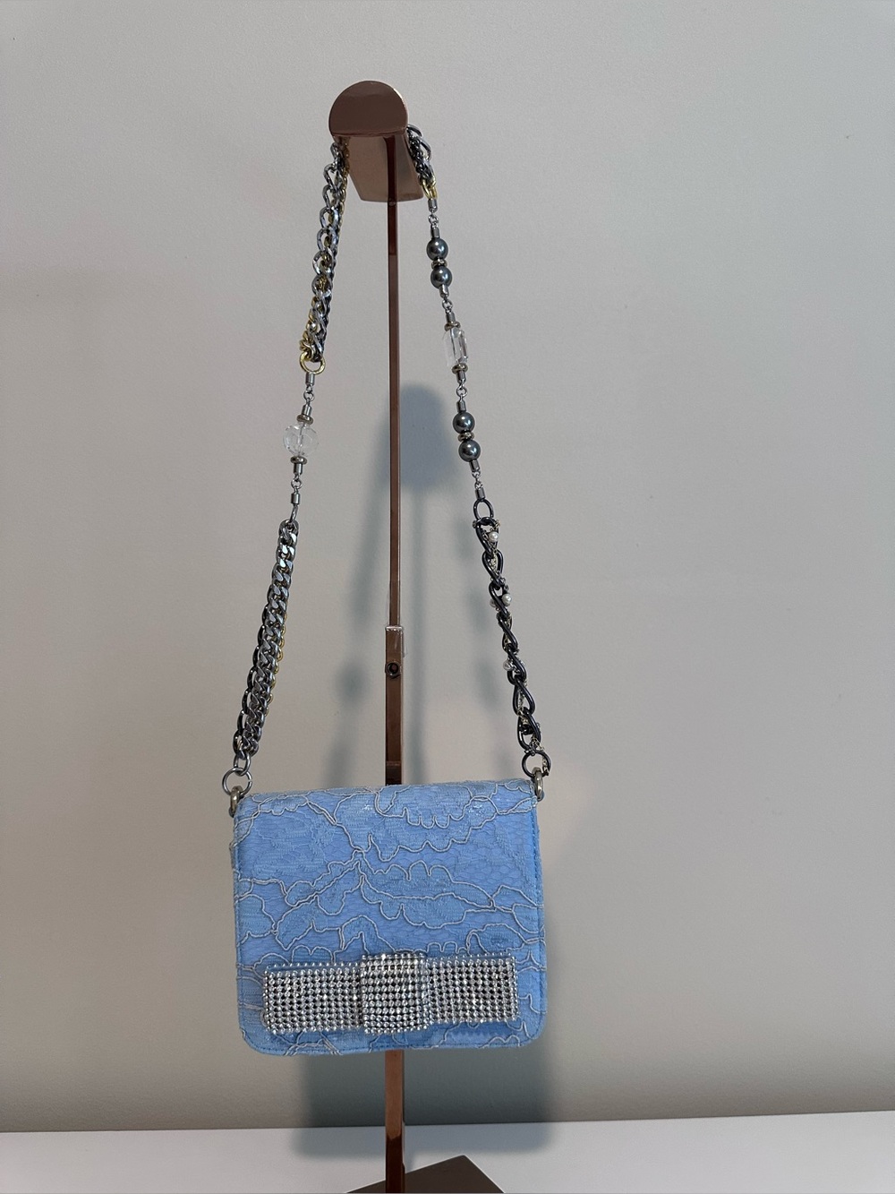 Dolce Gabbana Rare lace rhinestone evening shoulder bag - Picture 9 of 17